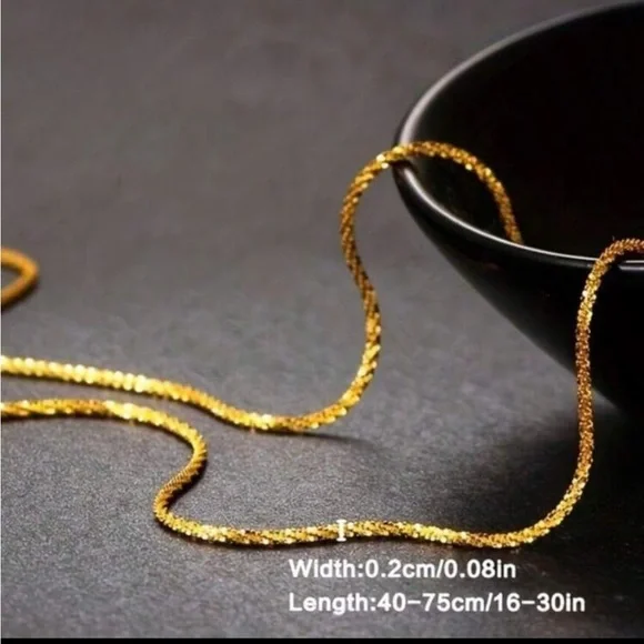 Gold Sparkly Necklace - Picture 2 of 2